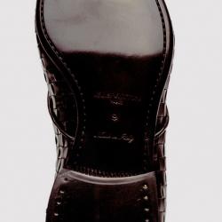 مملوكة مسبقًا Louis Vuitton Brown Cary Derby In Braided Calf Lace Up Shoes Size 43