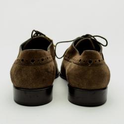 مملوكة مسبقًا Louis Vuitton Brown Suede Brogue Lace Up Shoes Size 40