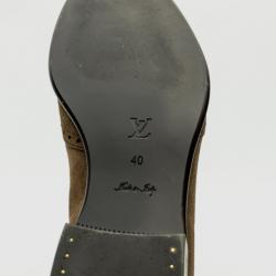 مملوكة مسبقًا Louis Vuitton Brown Suede Brogue Lace Up Shoes Size 40