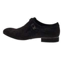 Pre Owned Louis Vuitton Black Suede Vesuvio Oxfords Size 42
