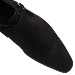 Pre Owned Louis Vuitton Black Suede Vesuvio Oxfords Size 42