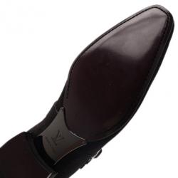 Pre Owned Louis Vuitton Black Suede Vesuvio Oxfords Size 42