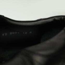 Pre Owned Louis Vuitton Black Glazed Calf Leather Sandstone Richelieu Lace Up Shoes Size 44