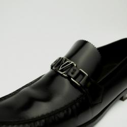 Pre Owned Louis Vuitton Dark Brown Leather Major Loafers Size 44