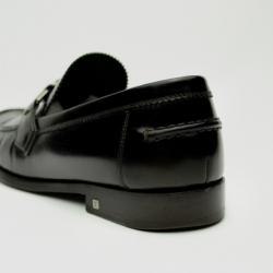 Pre Owned Louis Vuitton Dark Brown Leather Major Loafers Size 44