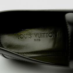 Pre Owned Louis Vuitton Dark Brown Leather Major Loafers Size 44