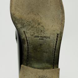 Pre Owned Louis Vuitton Dark Brown Leather Major Loafers Size 44