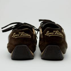 Pre Owned Louis Vuitton Brown Offshore Sneakers In Mix Patchwork Size 43