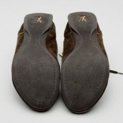 Pre Owned Louis Vuitton Brown Offshore Sneakers In Mix Patchwork Size 43