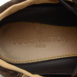 Pre Owned Louis Vuitton Brown Offshore Sneakers In Mix Patchwork Size 43