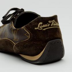 Pre Owned Louis Vuitton Brown Offshore Sneakers In Mix Patchwork Size 43