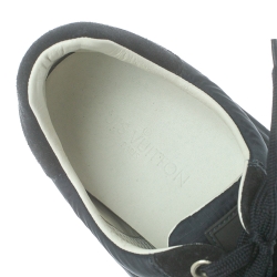 Pre Owned Louis Vuitton Blue Suede Leather And Nylon Trainers Low Top Sneakers Size 44