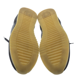 Pre Owned Louis Vuitton Blue Suede Leather And Nylon Trainers Low Top Sneakers Size 44