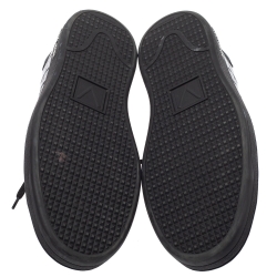 Pre Owned Louis Vuitton Black Crocodile Embossed Leather Frontrow Sneakers Size 43
