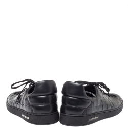 Pre Owned Louis Vuitton Black Crocodile Embossed Leather Frontrow Sneakers Size 43