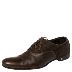Brown Suede And Leather Ardoise Atlas Oxfords