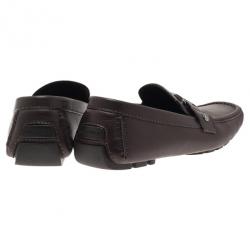 مملوكة مسبقًا حذاء لوفرز لوي فيتون مونت كارلو جلد بني مقاس 40