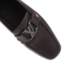 مملوكة مسبقًا حذاء لوفرز لوي فيتون مونت كارلو جلد بني مقاس 40