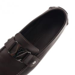 مملوكة مسبقًا حذاء لوفرز لوي فيتون مونت كارلو جلد بني مقاس 40