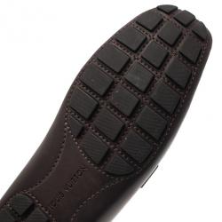 مملوكة مسبقًا حذاء لوفرز لوي فيتون مونت كارلو جلد بني مقاس 40