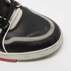 Louis Vuitton Black/Grey Leather LV Trainer Sneakers Size 41
