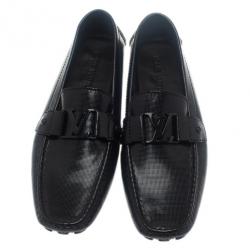 مملوكة مسبقًا حذاء لوي فيتون جلد لامع مونت كارلو بدون كعب مقاس 42.5