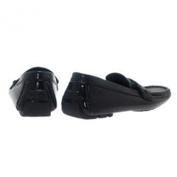 مملوكة مسبقًا حذاء لوي فيتون جلد لامع مونت كارلو بدون كعب مقاس 42.5