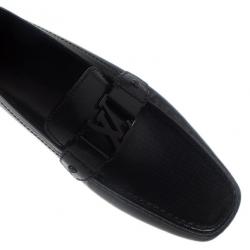 مملوكة مسبقًا حذاء لوي فيتون جلد لامع مونت كارلو بدون كعب مقاس 42.5