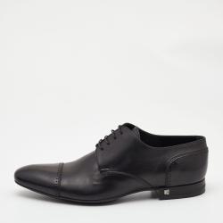Louis Vuitton Black Leather Lace Up Derby Size 42.5
