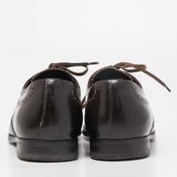 Dolce & Gabbana Brown Brogue Leather Lace Up Derby Size 41