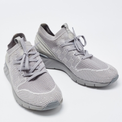 Louis Vuitton Grey Knit Fabric Fastlane Sneakers Size 41