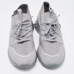 Louis Vuitton Grey Knit Fabric Fastlane Sneakers Size 41