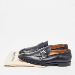 Pre Owned حذاء لوفرز لوي فيتون سانت جيرمين جلد أسود مقاس 40.5