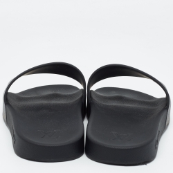 Pre Owned Louis Vuitton Brown Monogram Canvas Waterfront Flat Slides Size 42