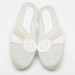 Louis Vuitton White Leather LV Trainer Sneakers Size 44