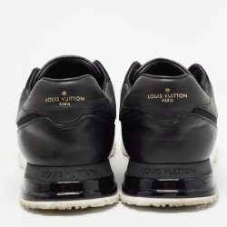 Louis Vuitton Black Monogram Canvas and Leather Run Away Sneakers Size 45