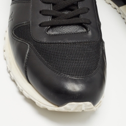 Louis Vuitton Black Monogram Canvas and Leather Run Away Sneakers Size 45