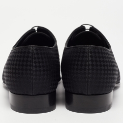 Louis Vuitton Black Petit Damier Fabric Solferino Derby Size 40.5