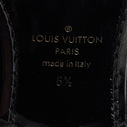 Louis Vuitton Black Petit Damier Fabric Solferino Derby Size 40.5