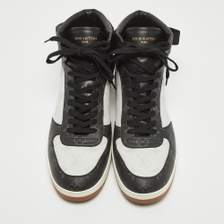 مملوكة مسبقًا Louis Vuitton Tricolor Monogram Canvas And Leather Rivoli High Top Sneakers Size 47