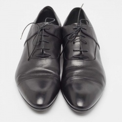 Pre Owned Louis Vuitton Black Epi Leather Classic Cap Toe Derby Size 45
