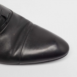 Pre Owned Louis Vuitton Black Epi Leather Classic Cap Toe Derby Size 45