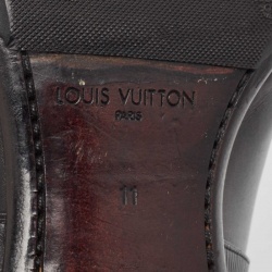 Pre Owned Louis Vuitton Black Epi Leather Classic Cap Toe Derby Size 45