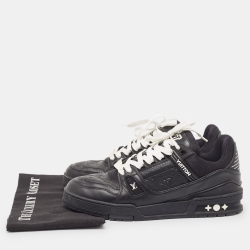 مملوكة مسبقًا Louis Vuitton Black Leather Trainer Sneakers Size 41