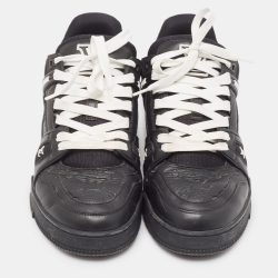 مملوكة مسبقًا Louis Vuitton Black Leather Trainer Sneakers Size 41