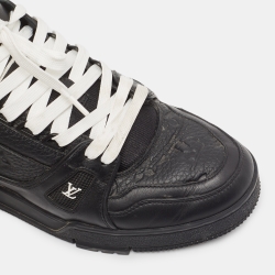 مملوكة مسبقًا Louis Vuitton Black Leather Trainer Sneakers Size 41