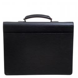 Louis Vuitton Black Epi Leather Robusto 2 Compartment Briefcase 