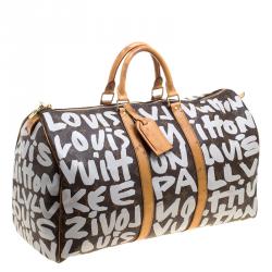 Louis Vuitton Monogram Canvas Limited Edition Graffiti Keepall 50