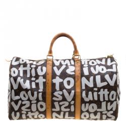 Louis Vuitton Monogram Canvas Limited Edition Graffiti Keepall 50