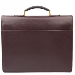 Pre Owned Louis Vuitton Burgundy Taiga Leather Robusto 2 Compartments Briefcase